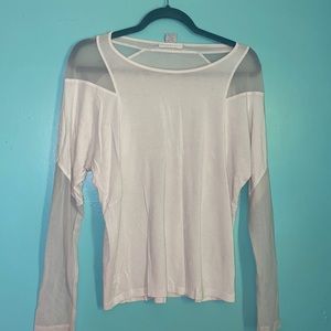 Designe History White and see through long sleeve